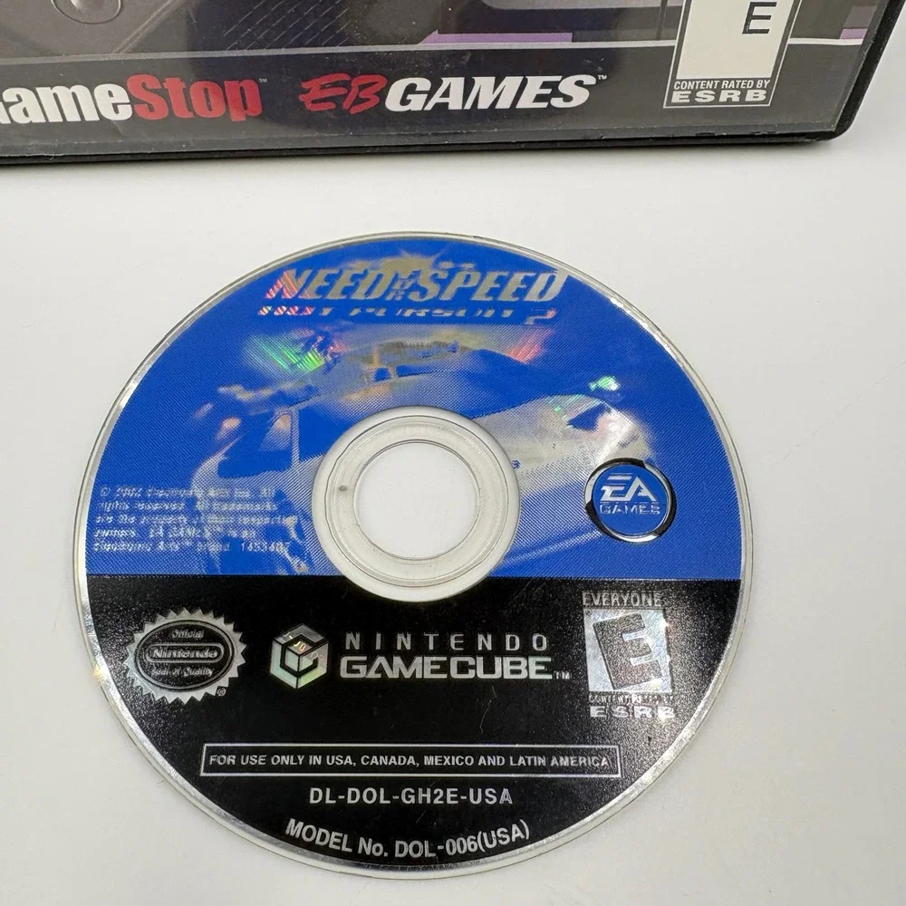 Need for Speed Hot Pursuit 2 Nintendo GameCube GC DL-DOL-GH2E-USA GameStop Case‎